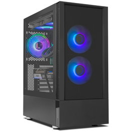 NOX Hummer Nemesis Semitorre Gaming Black ARGB con Cristal Templado Lateral y Frontal, Compatible ATX, Incluye 2 Ventiladores ARGB, NXHUMMERNMSSBK